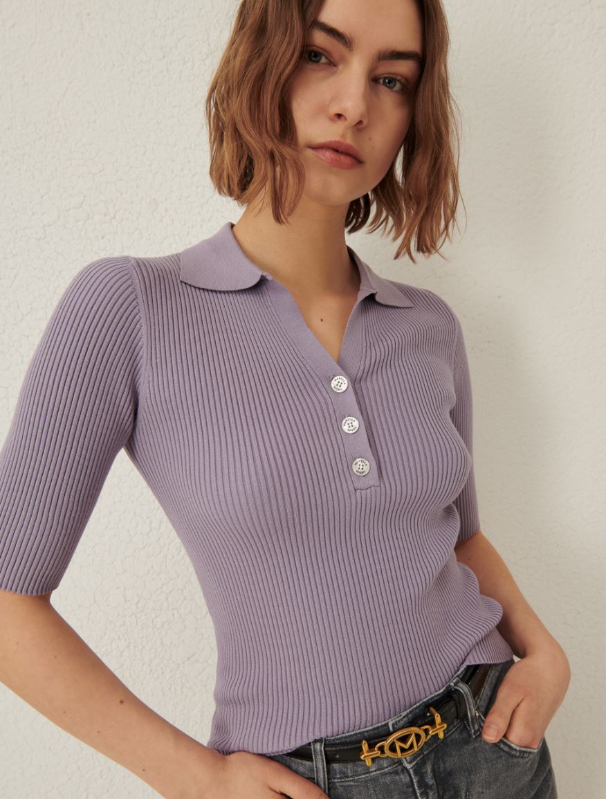 Knitted polo sweater Marella