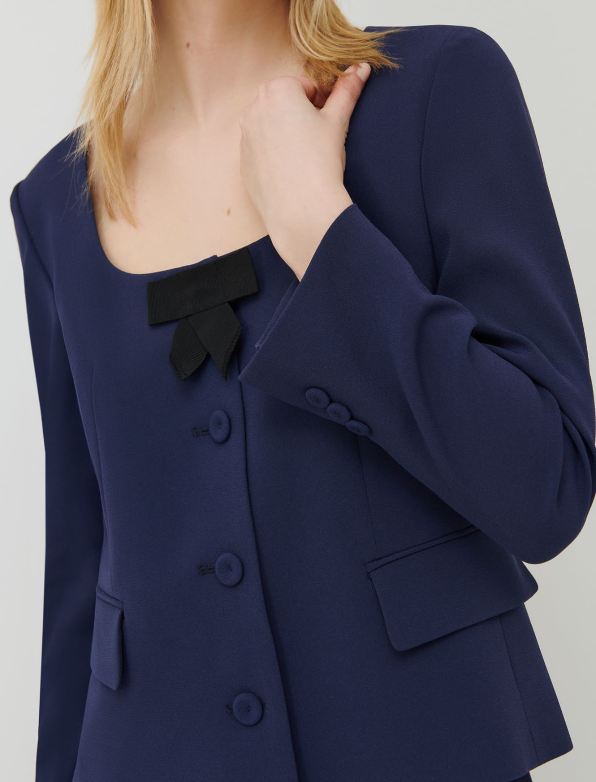 Crepe jacket, navy - Marella