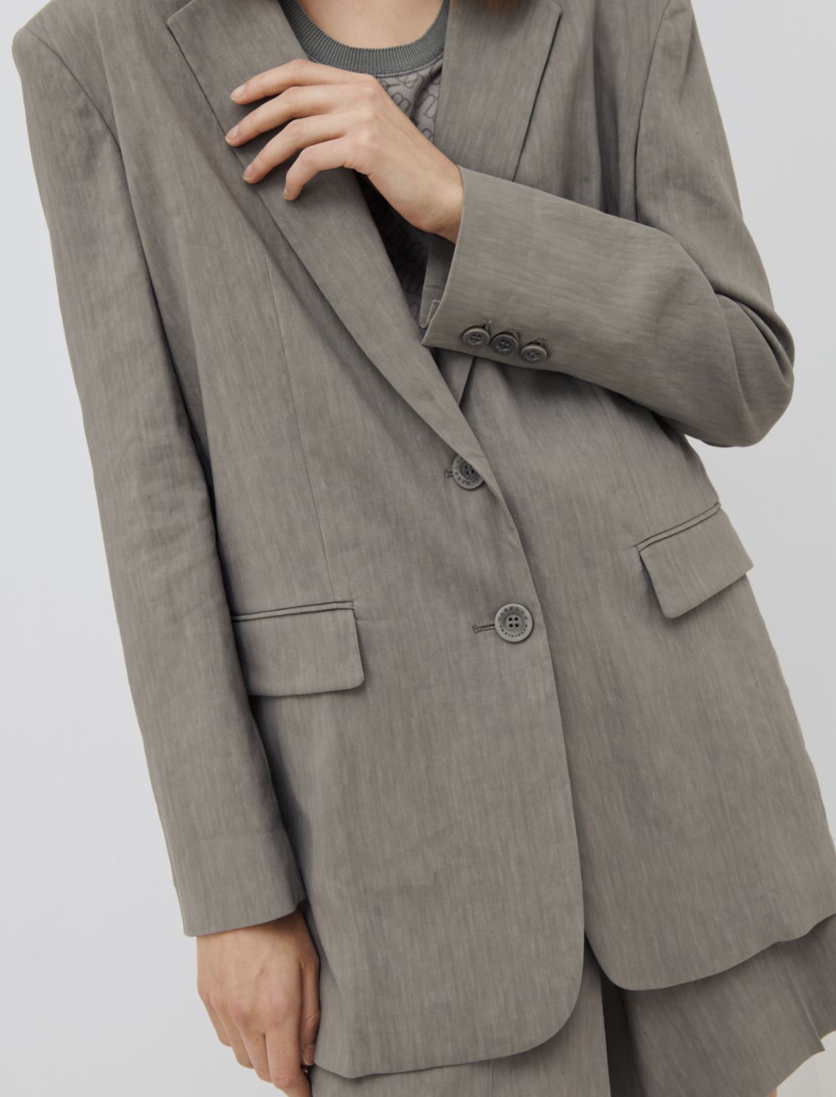 Blazer mono petto MONOCHROME, grigio medio - Marella