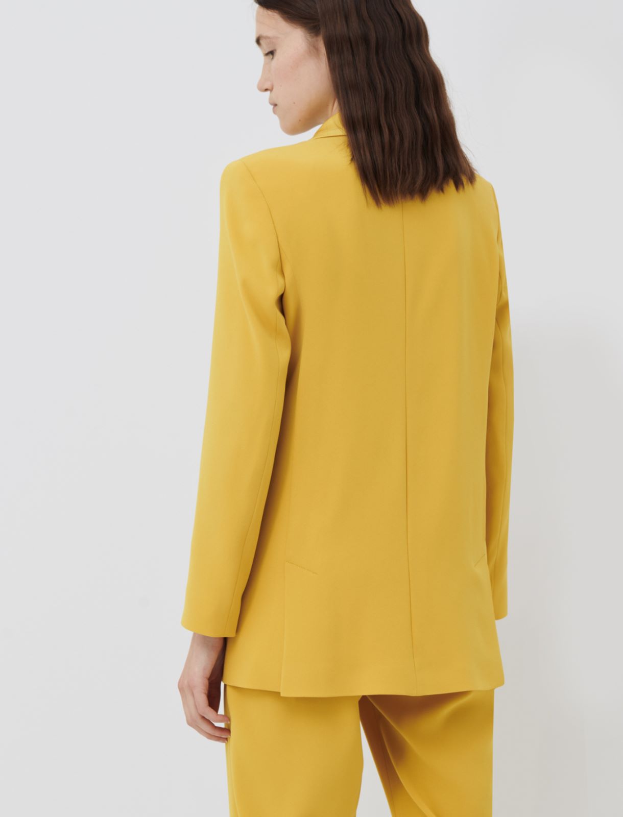 Double-breasted blazer, yellow - Marella