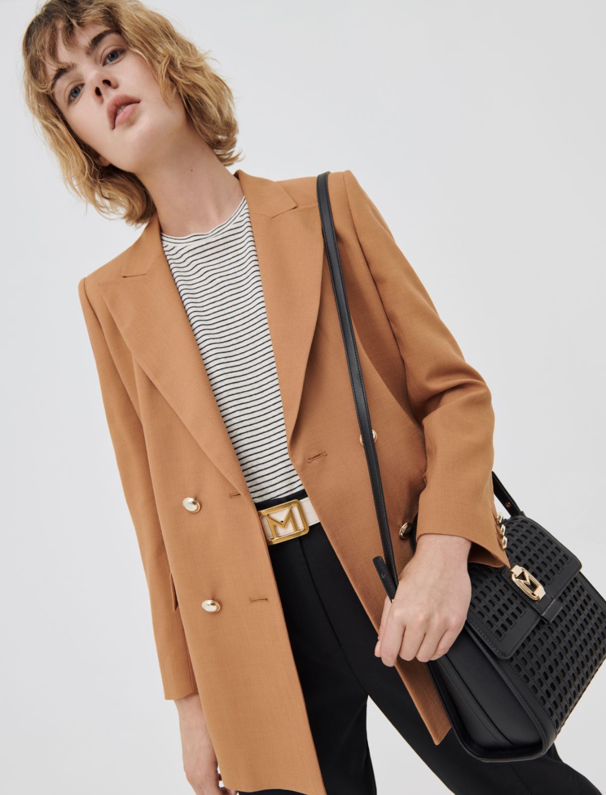 Double-breasted blazer, tobacco - Marella