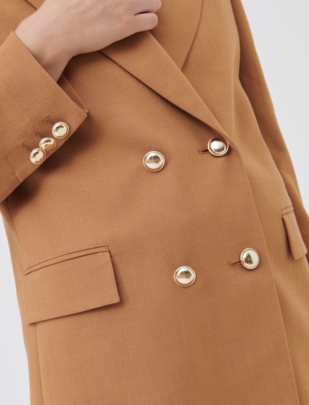 Double-breasted blazer, tobacco - Marella