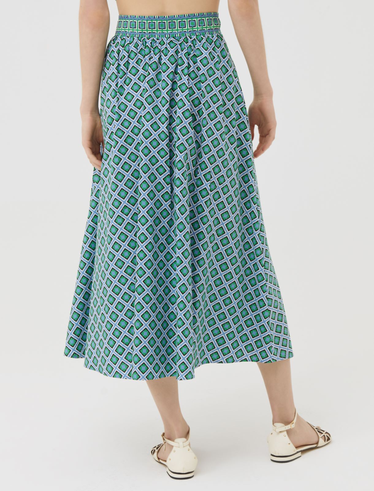 Patterned skirt, light blue - Marella