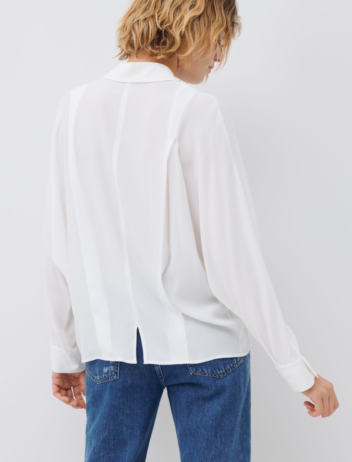 Crepe blouse, cream - Marella