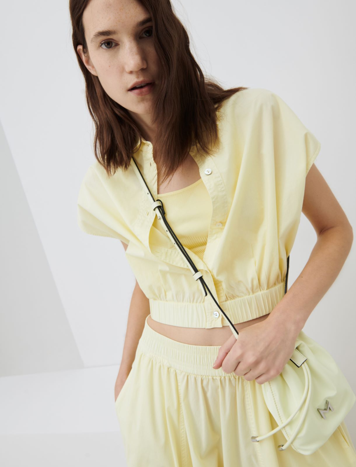 Camicia corta MONOCHROME, giallo chiaro - Marella