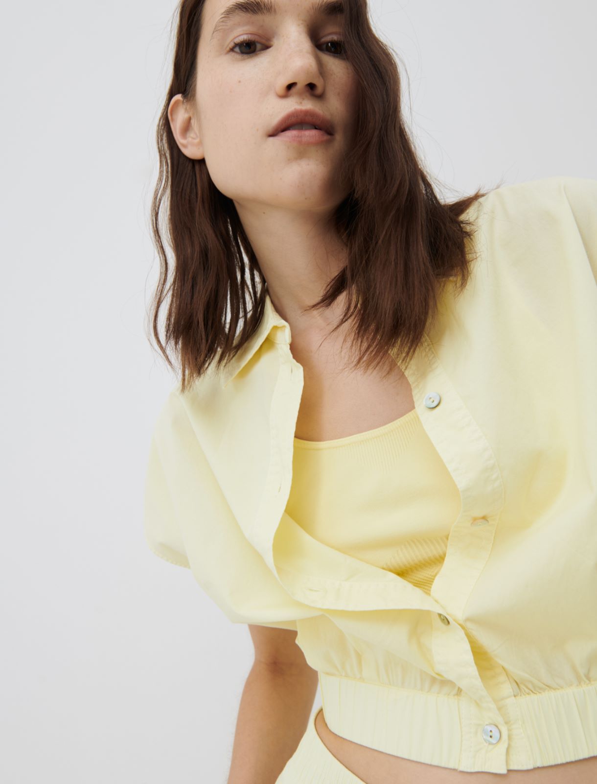 Camicia corta MONOCHROME, giallo chiaro - Marella