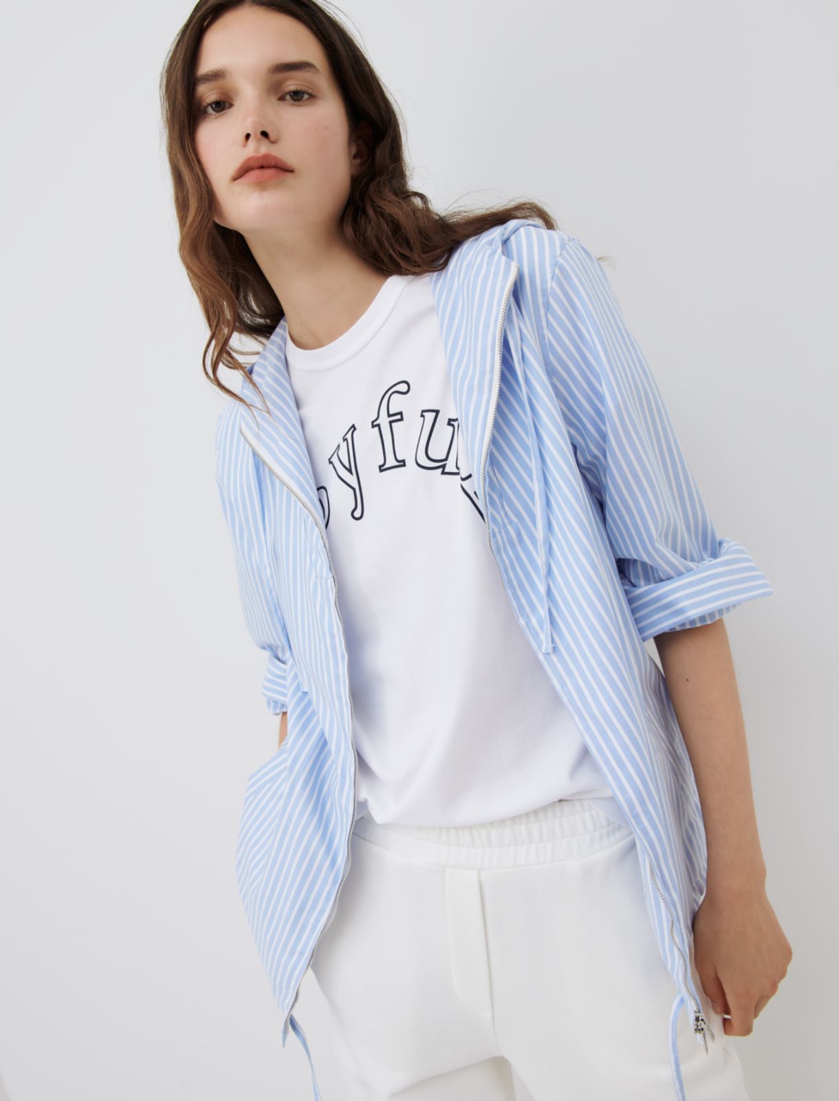 Hooded shirt, light blue - Marella