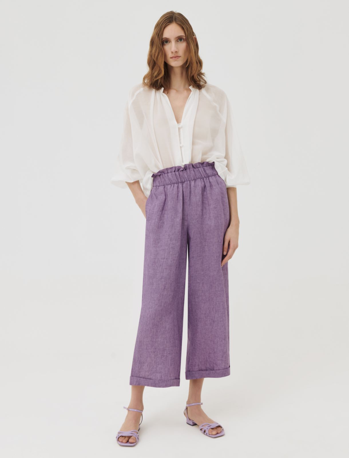 Muslin shirt, white - Marella