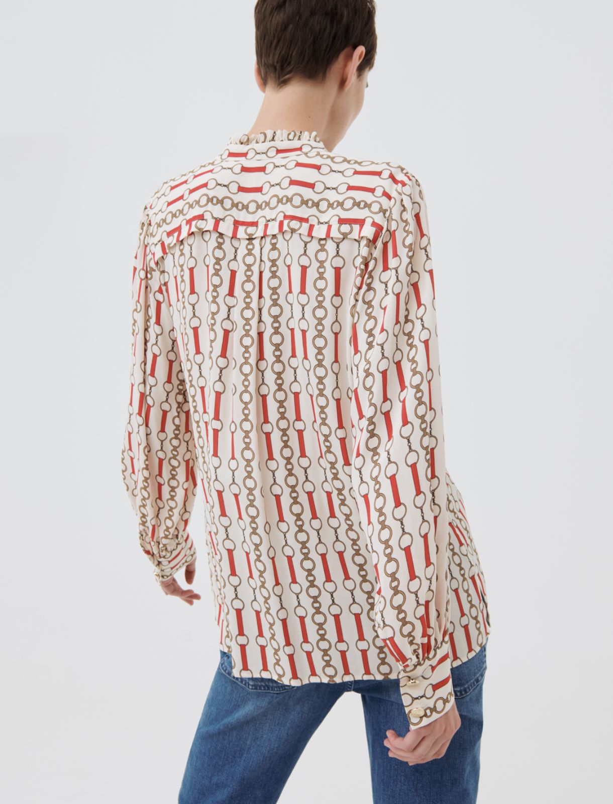 Crepe shirt, cream - Marella