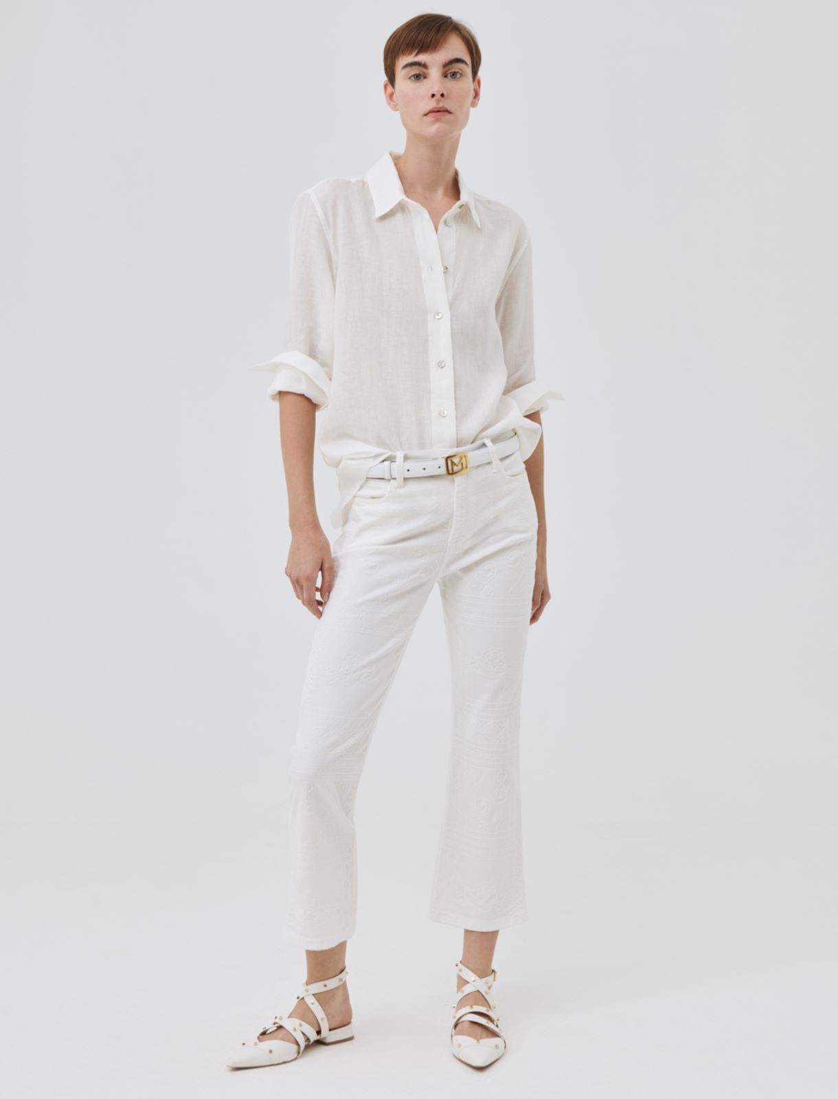 Linen shirt, white - Marella
