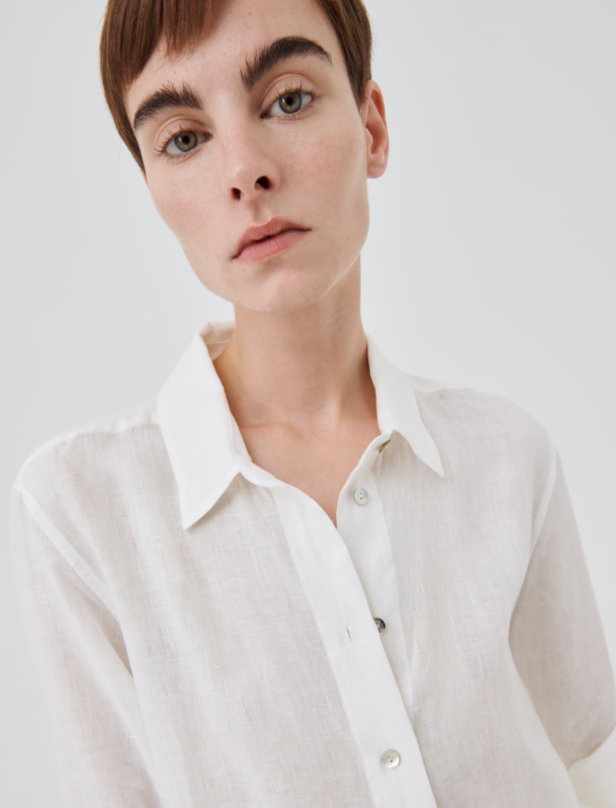 Linen shirt, white - Marella