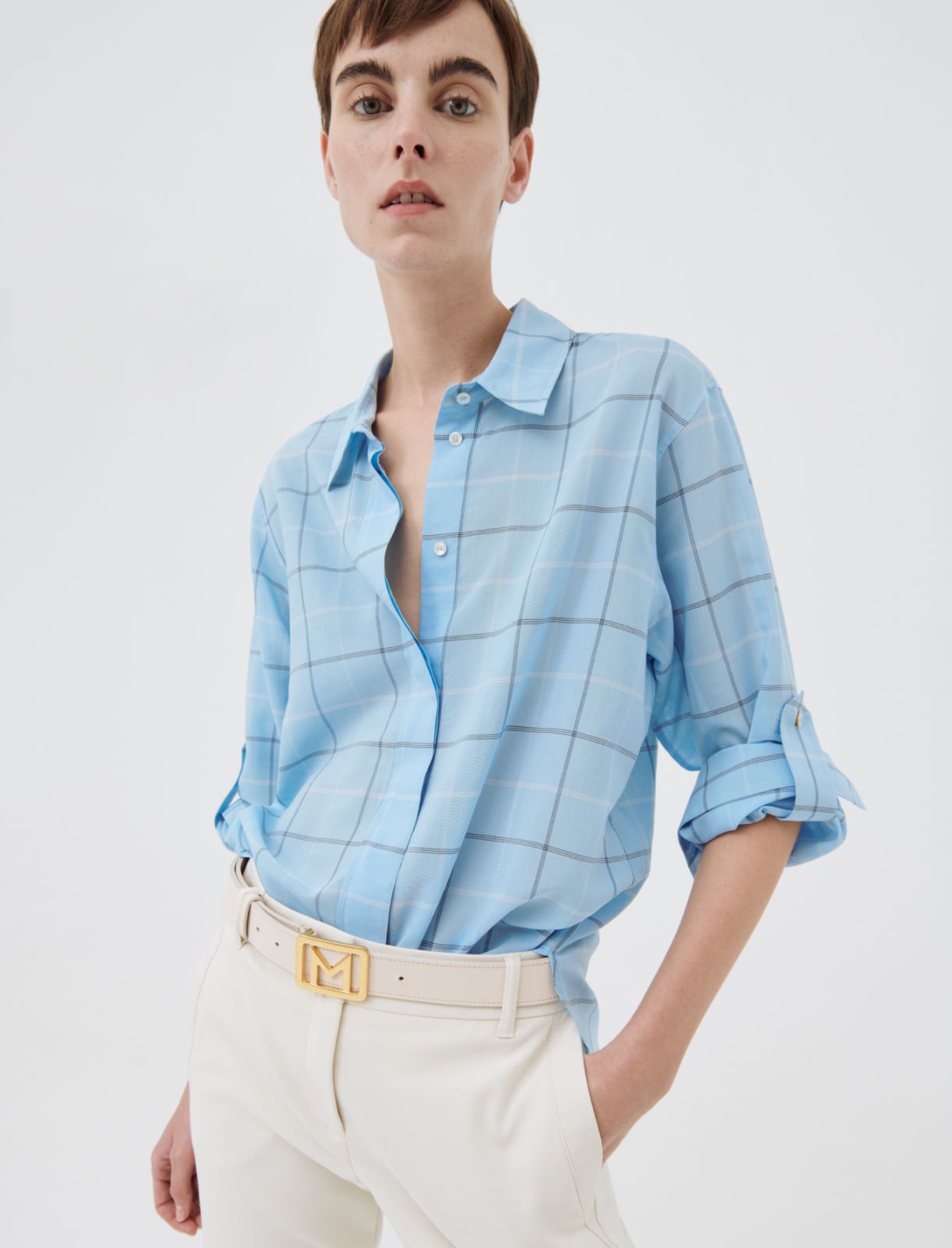 Patterned shirt, light blue - Marella