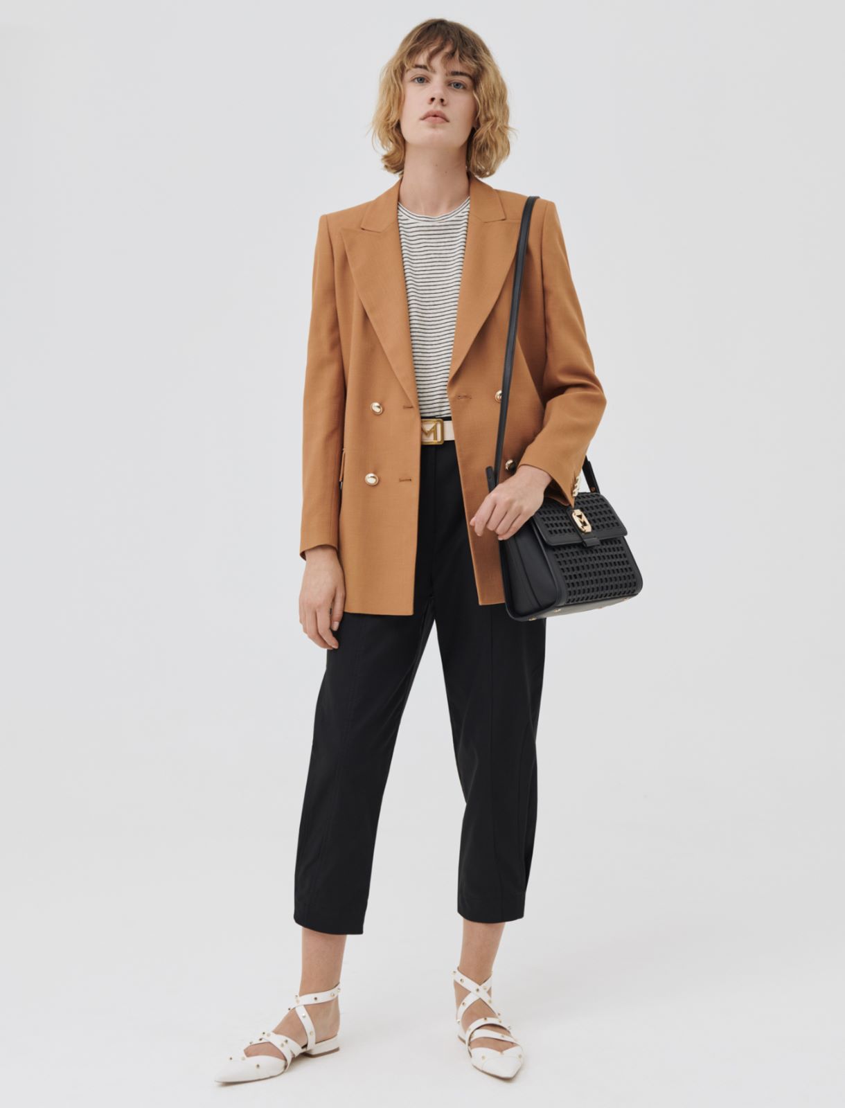 Carrot-fit trousers, black - Marella