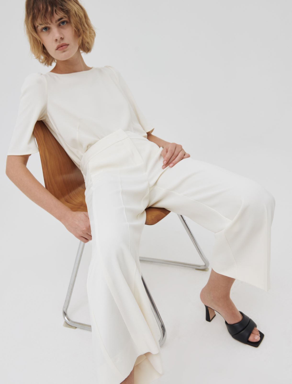 ART.365 trousers, wool white - Marella
