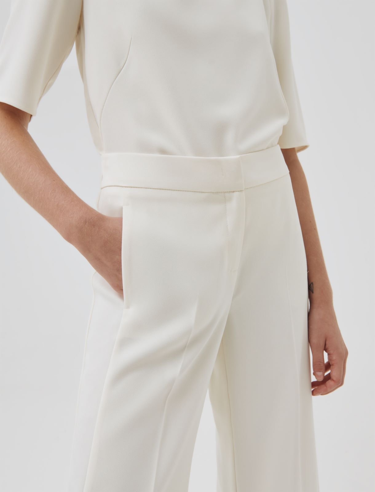 ART.365 trousers, wool white - Marella