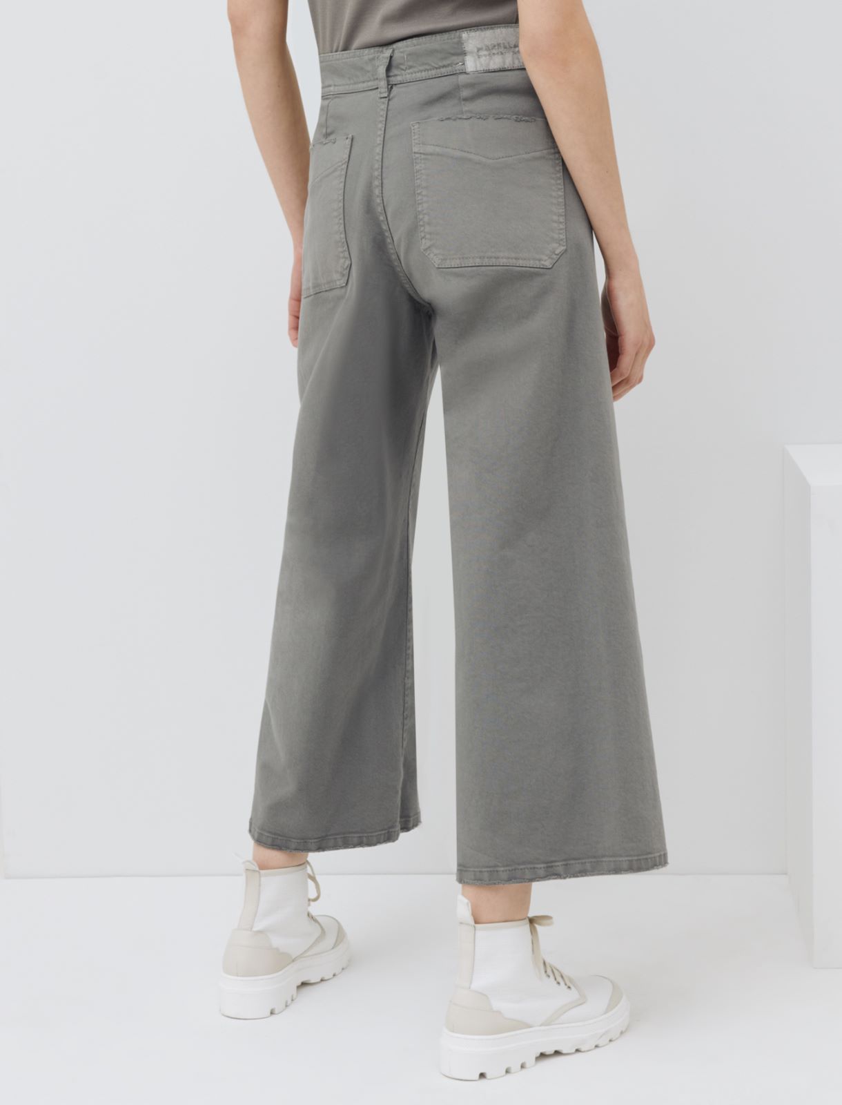 MONOCHROME Cropped trousers, grey - Marella