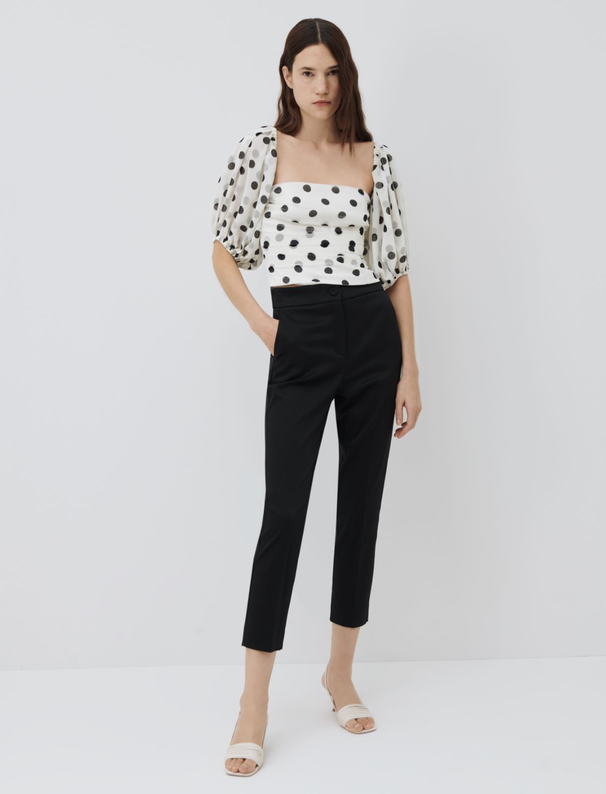 Cigarette trousers, black - Marella