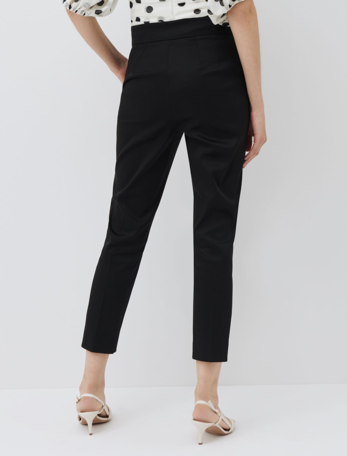 Cigarette trousers, black - Marella