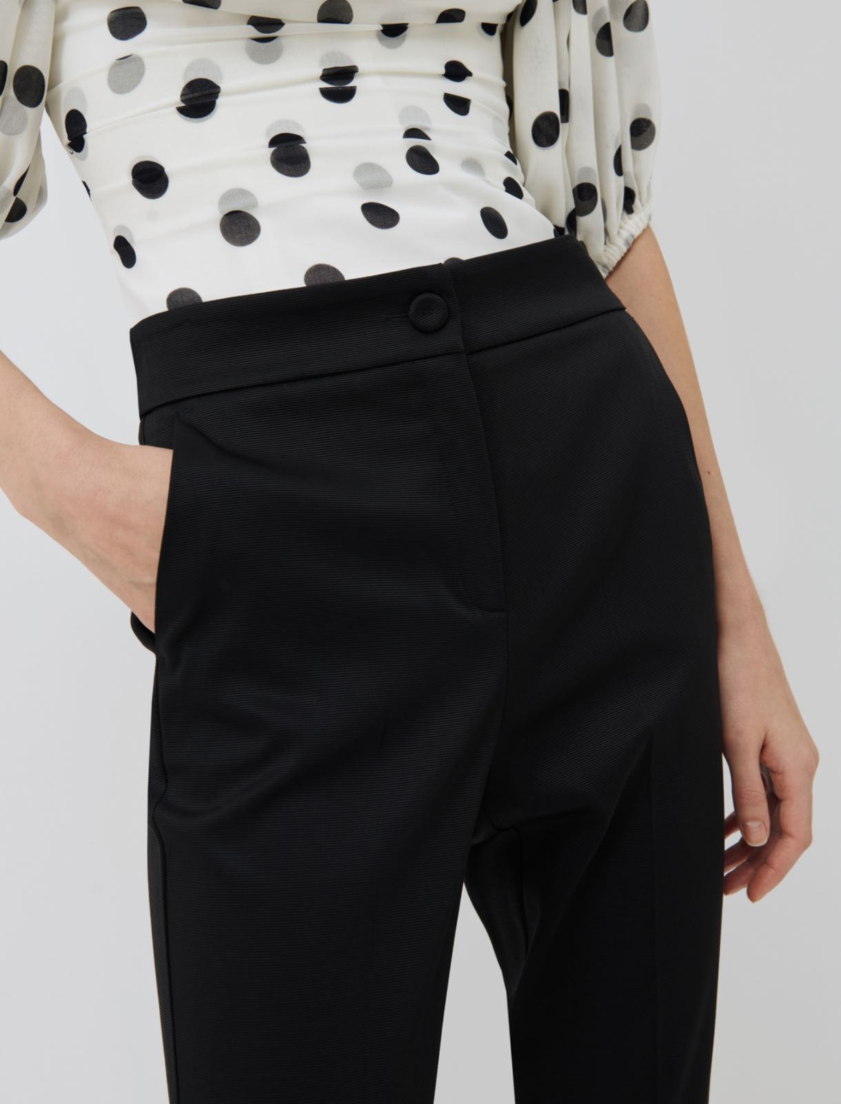 Cigarette trousers, black - Marella
