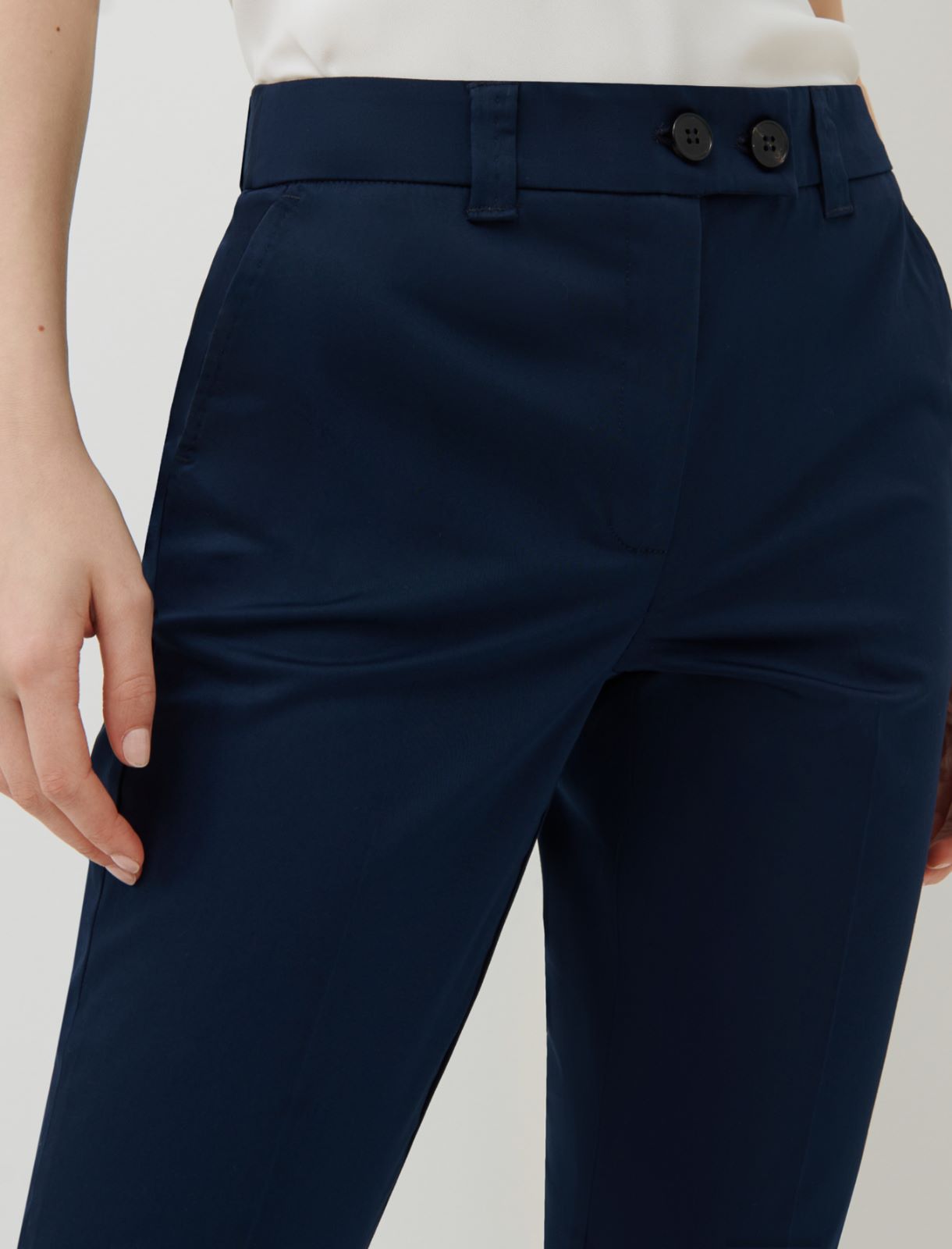 Cigarette trousers, navy - Marella