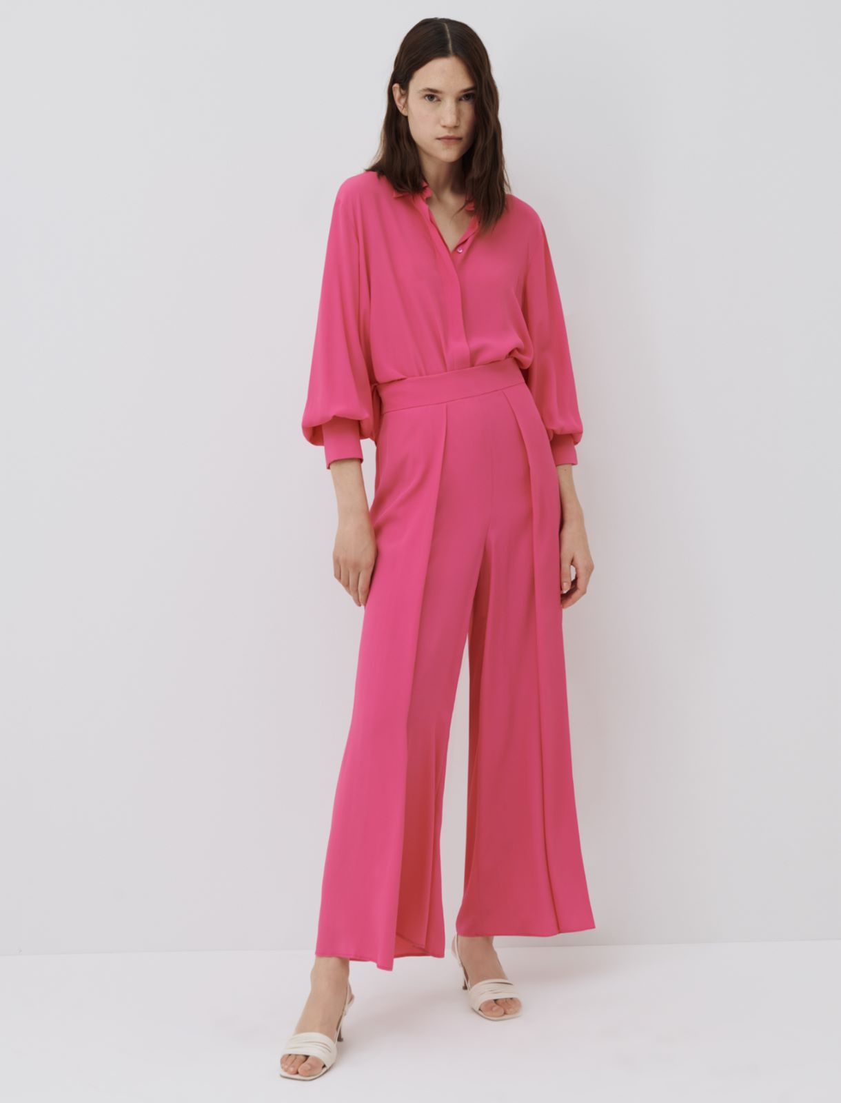 Crepe trousers, fuchsia - Marella