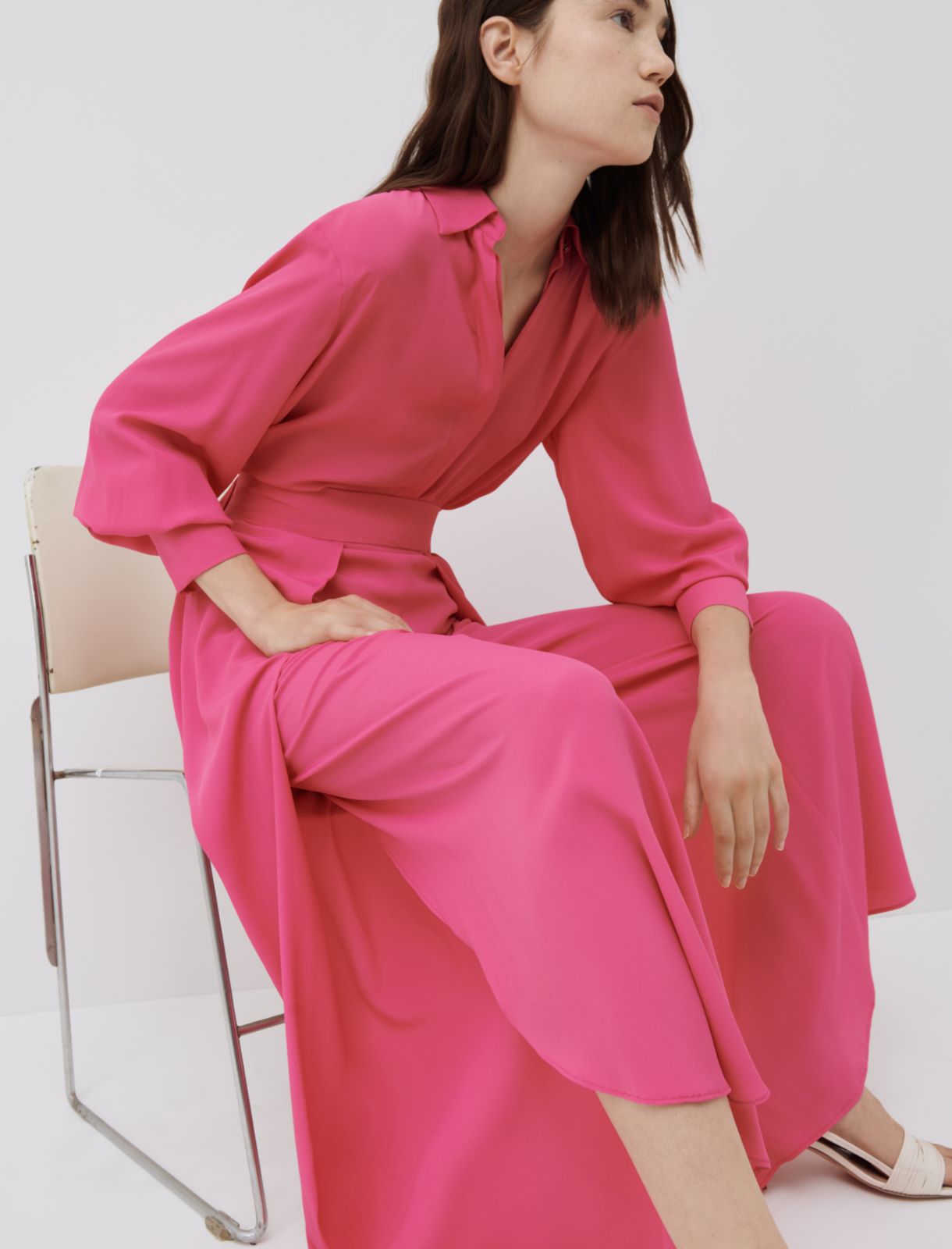 Crepe trousers, fuchsia - Marella