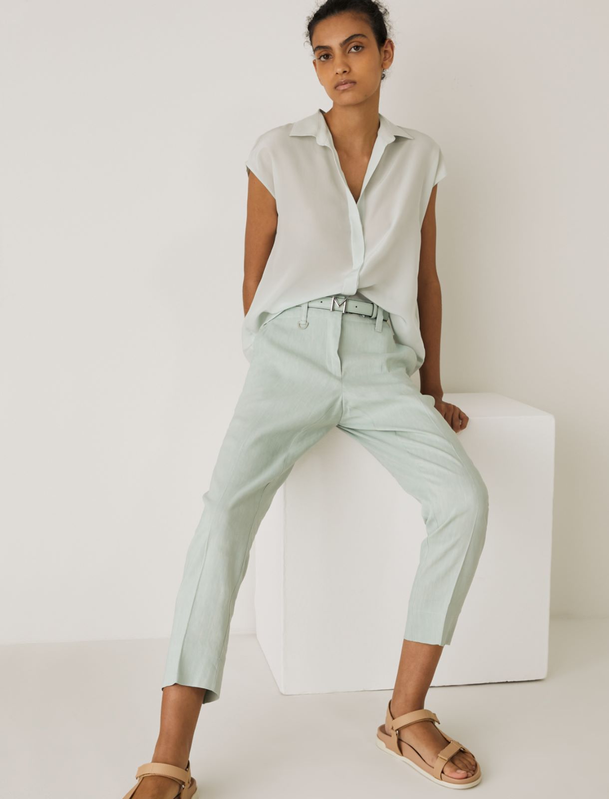 MONOCHROME Chinos, pastel green - Marella