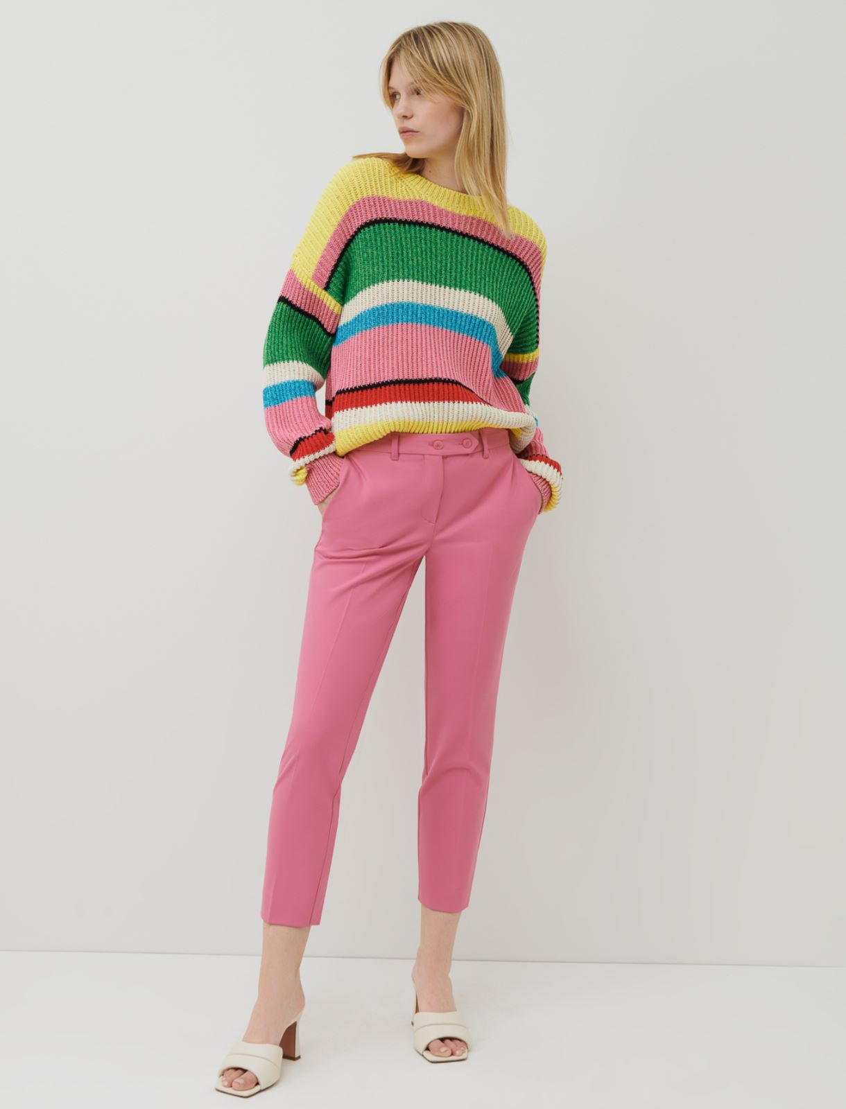 Cigarette trousers, deep rose - Marella