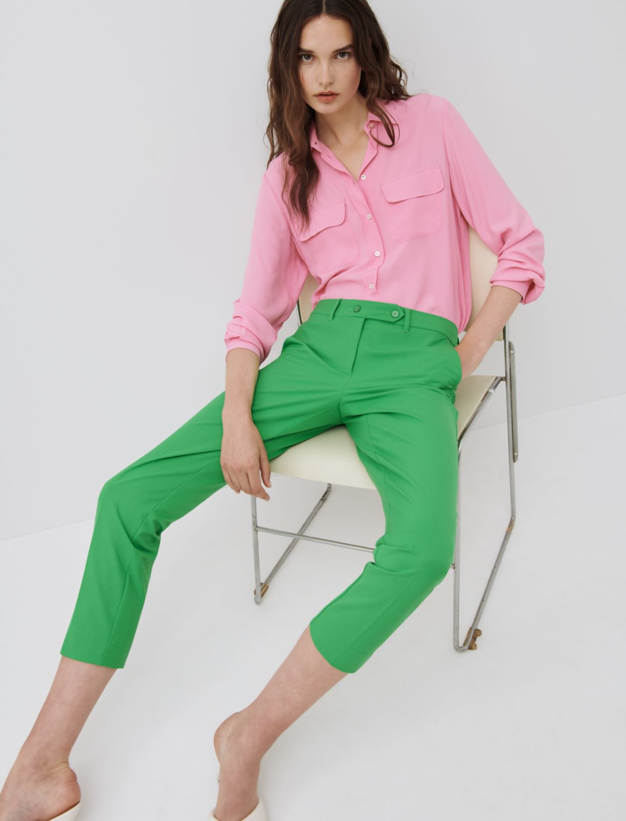 Cigarette trousers, bright green - Marella