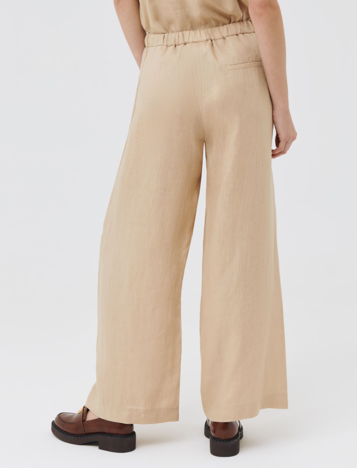 Linen trousers, sand - Marella