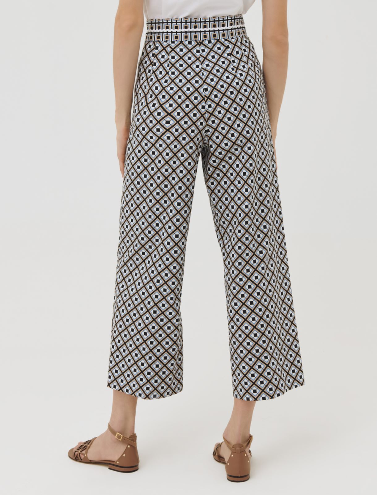 Poplin trousers, natural - Marella