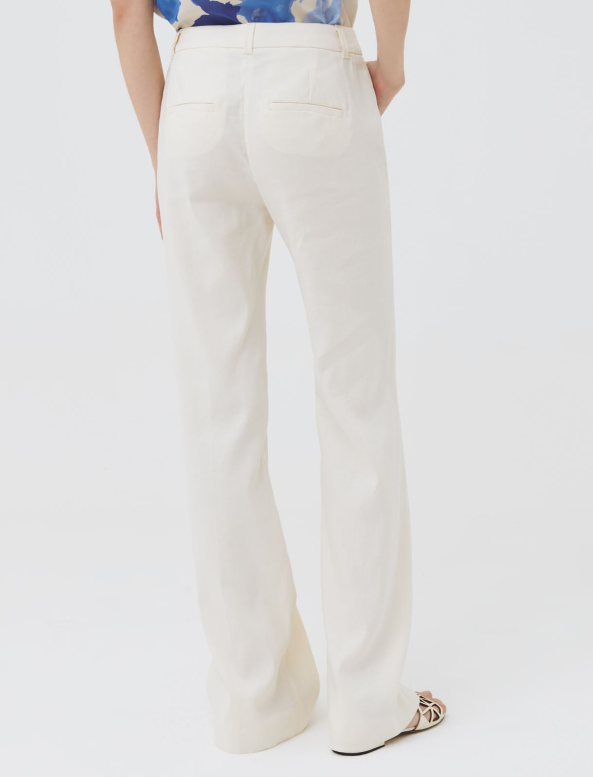 Flared trousers, cream - Marella