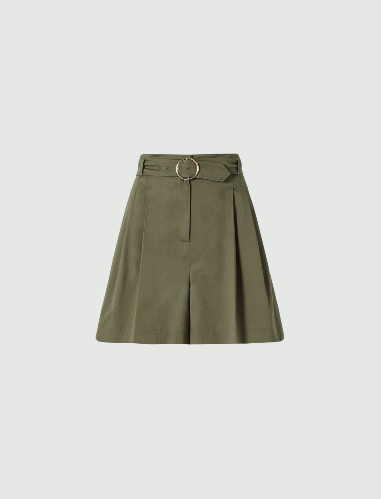 Bermudashorts aus Baumwollsatin, khaki - Marella