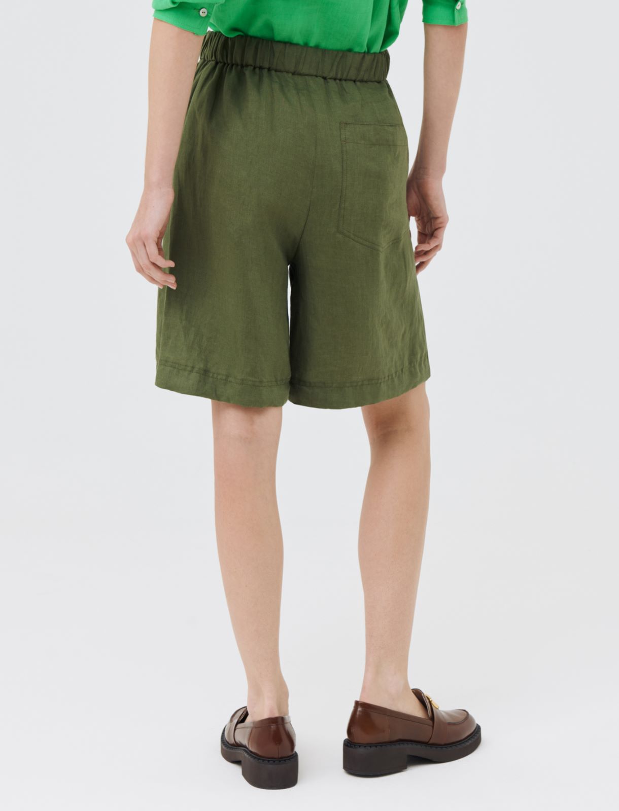 Linen shorts, kaki - Marella
