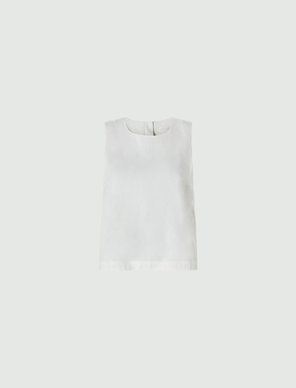 MONOCHROME Linen-blend top, wool white - Marella
