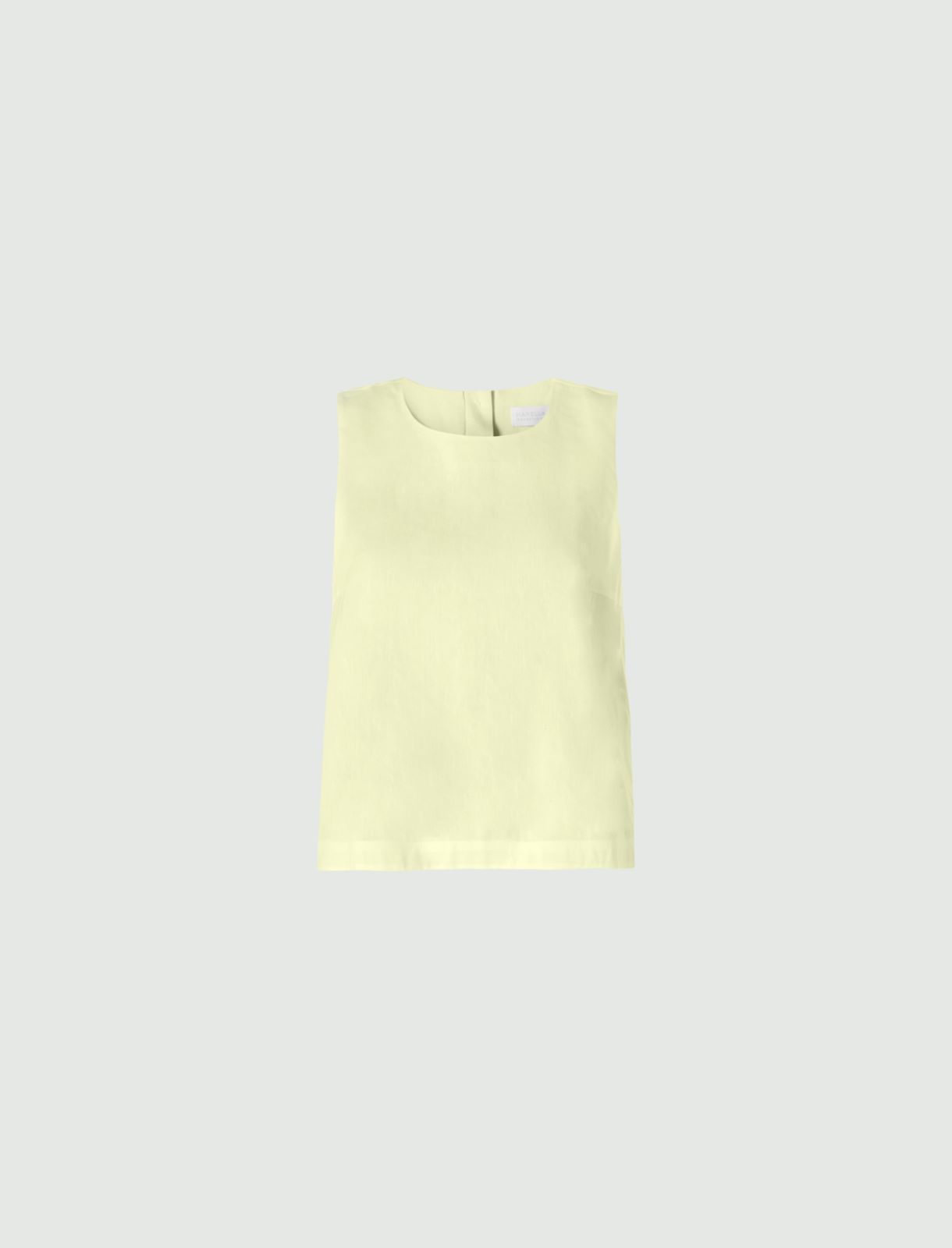 MONOCHROME Linen-blend top, light yellow - Marella