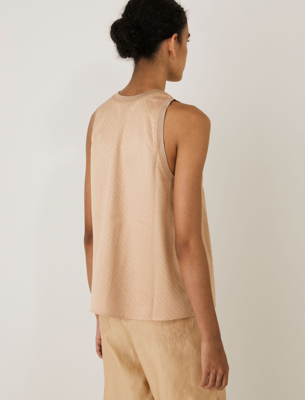 MONOCHROME Satin top, sand - Marella