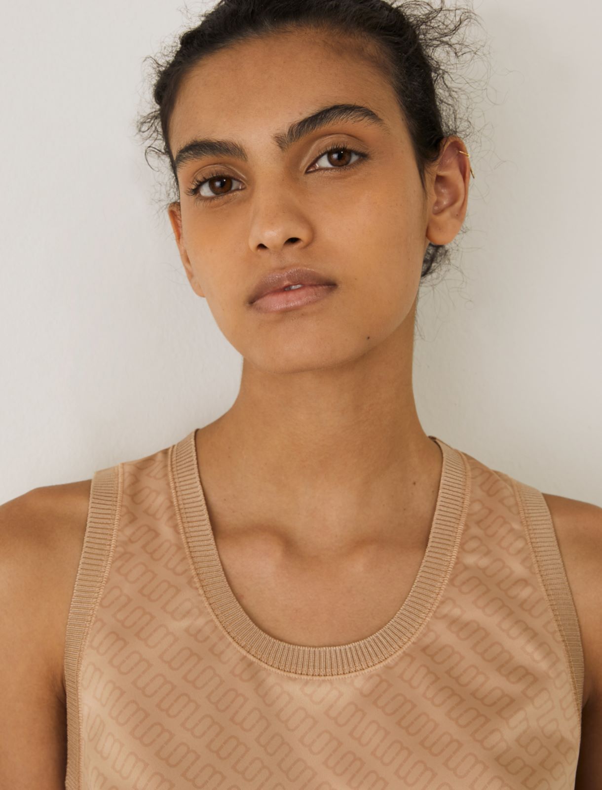 MONOCHROME Satin top, sand - Marella
