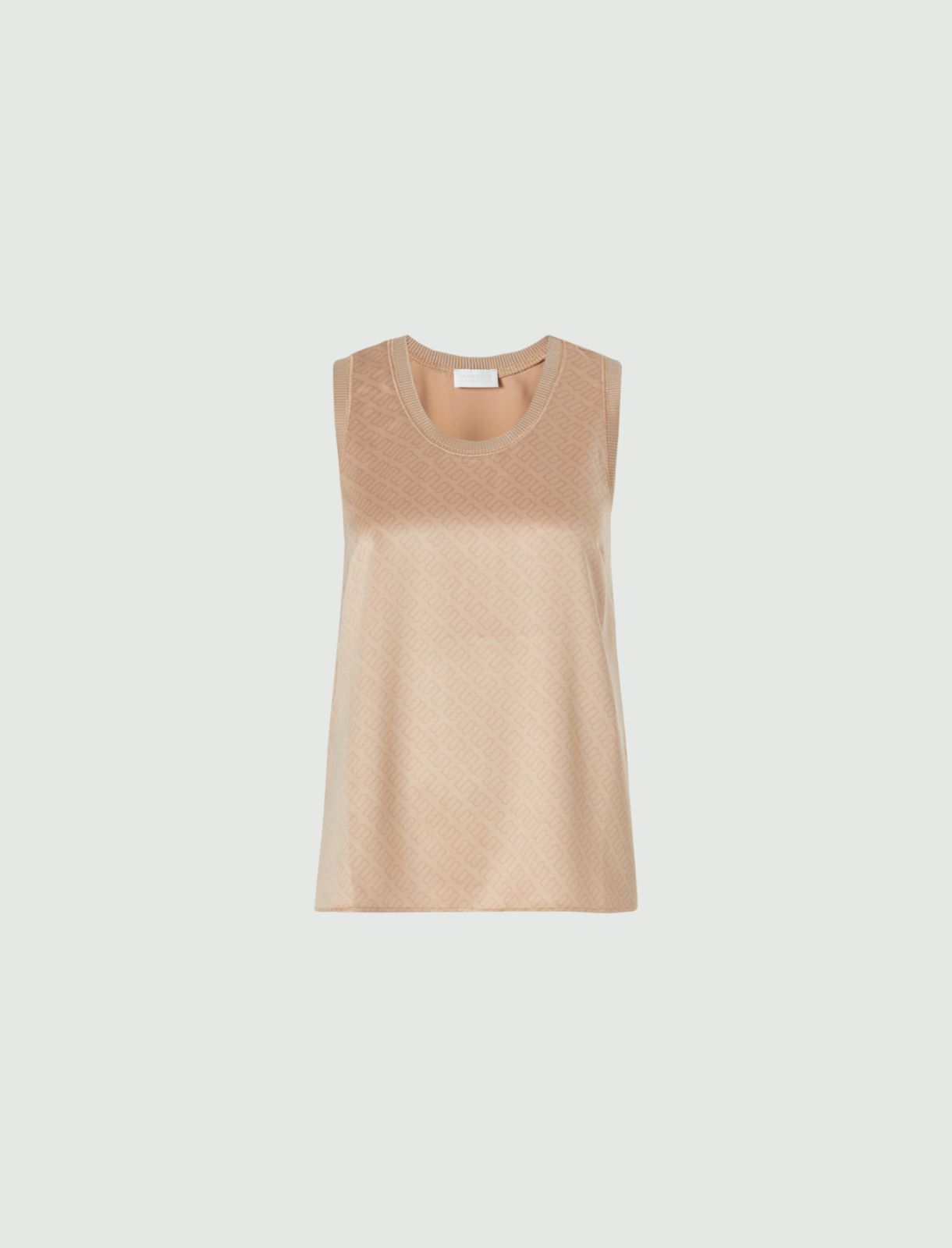 MONOCHROME Satin top, sand - Marella