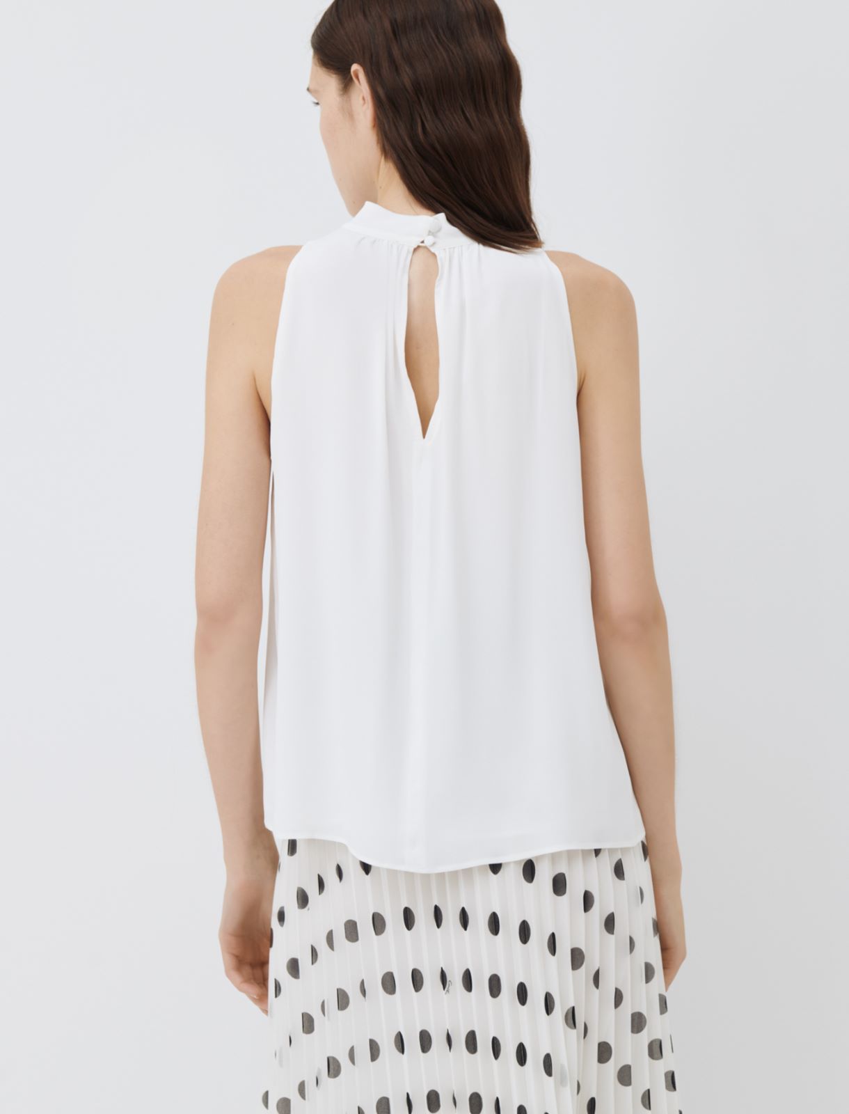 Crepe top, cream - Marella