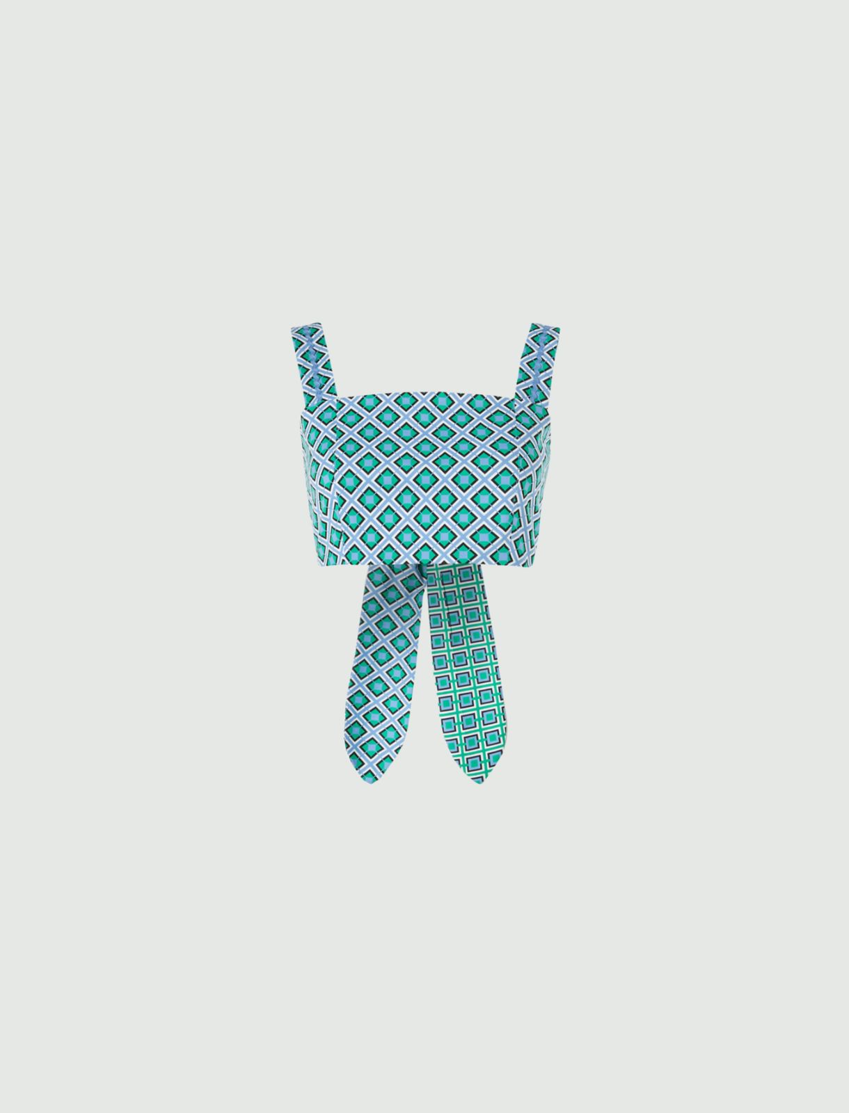 Patterned top, light blue - Marella
