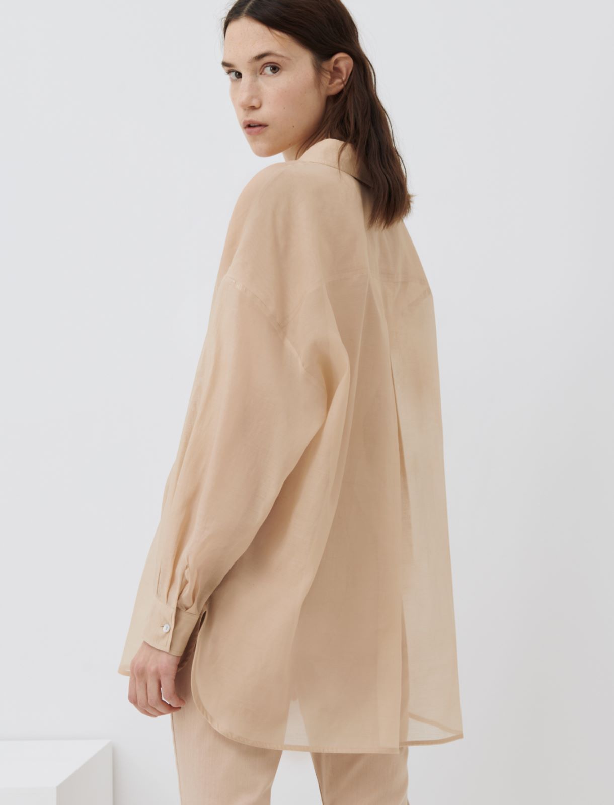 MONOCHROME Muslin shirt, sand - Marella