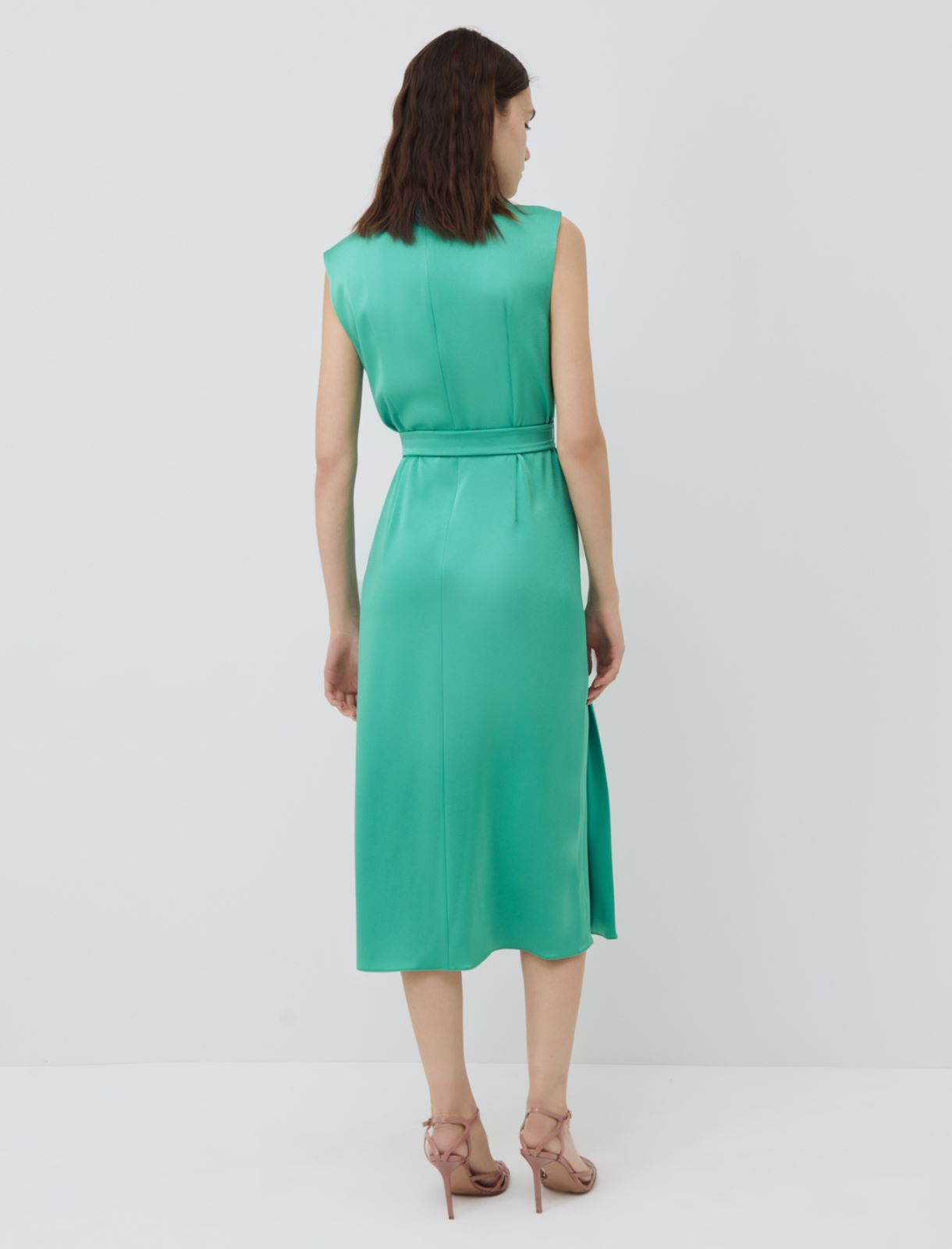 Satin dress, emerald - Marella