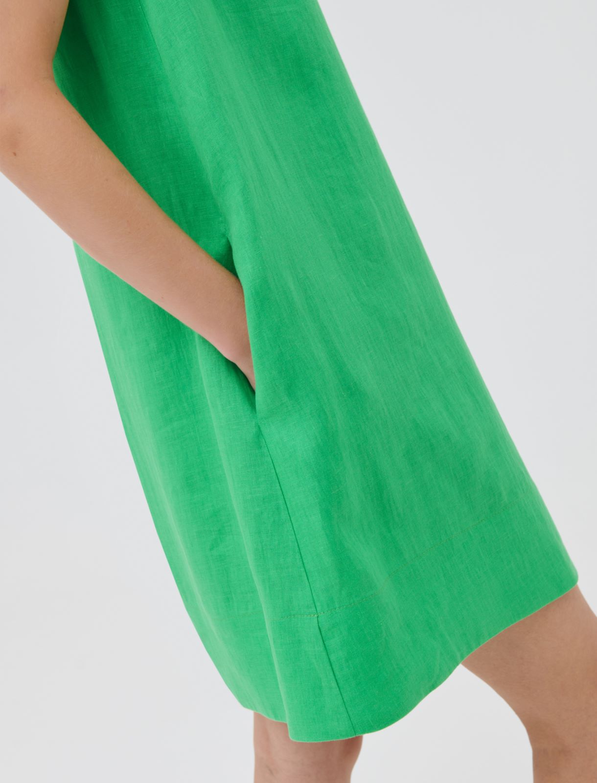 Linen dress, bright green - Marella