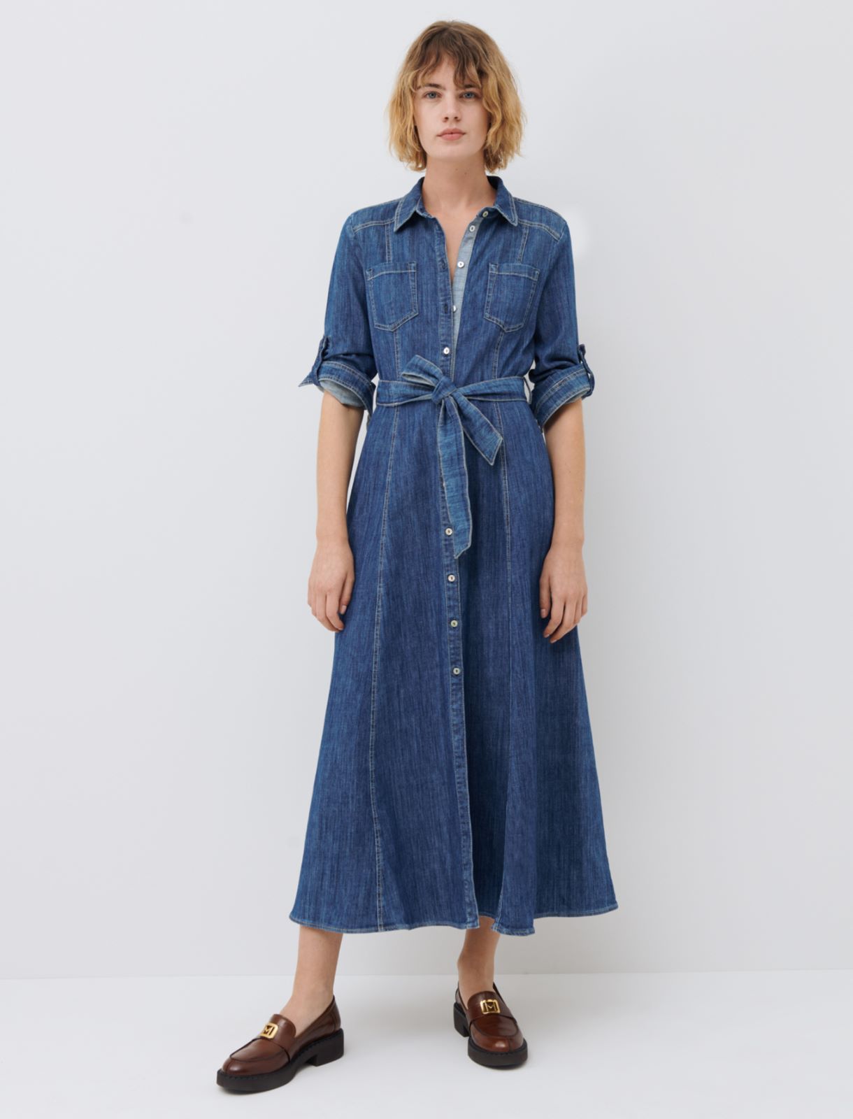 Shirt dress, blue jeans - Marella
