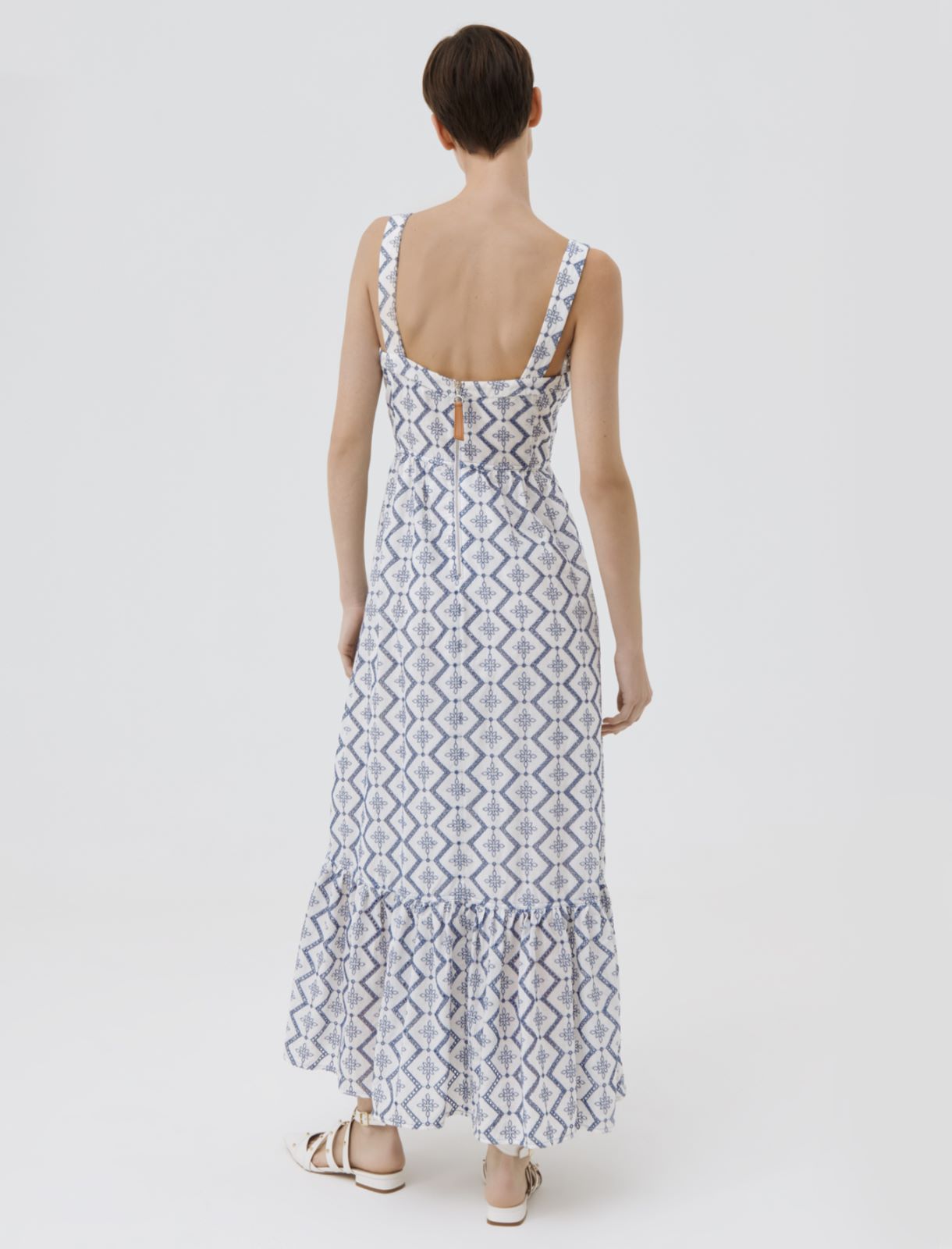 Broderie anglaise dress, white - Marella