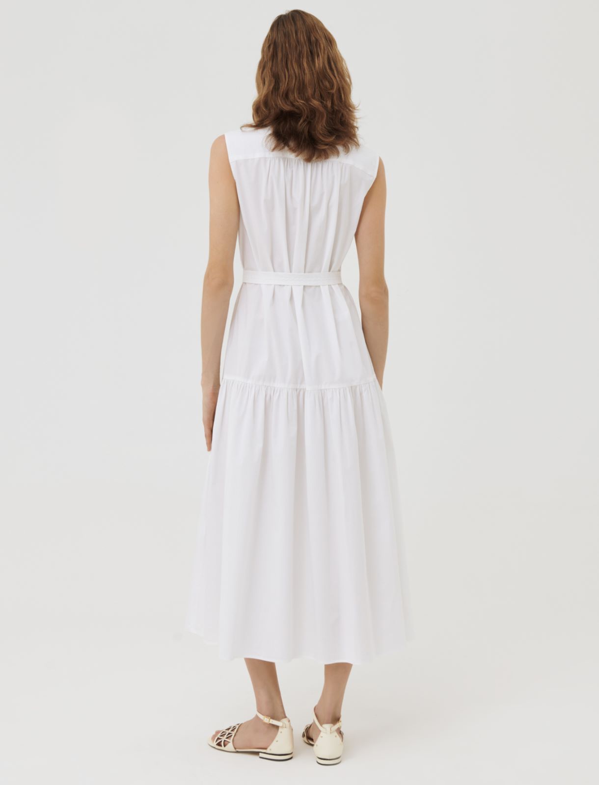 Poplin dress, optical white - Marella
