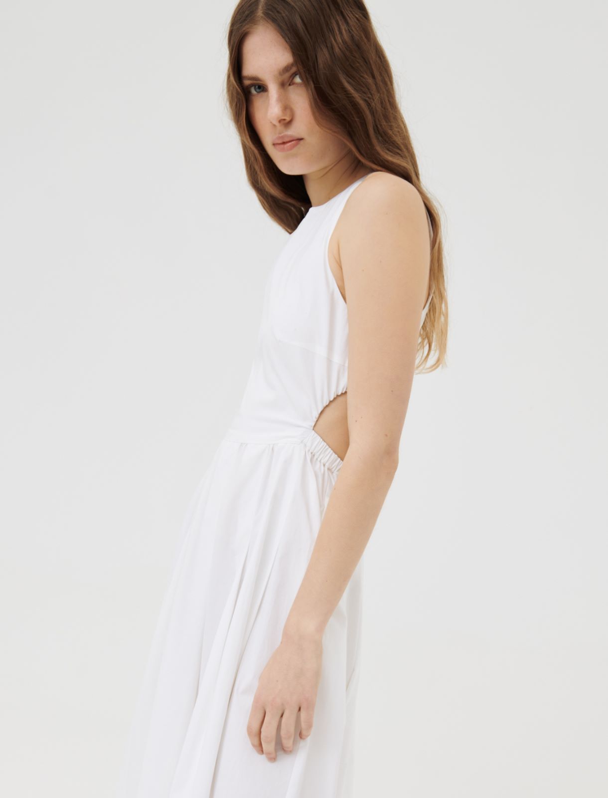 Poplin dress, optical white - Marella