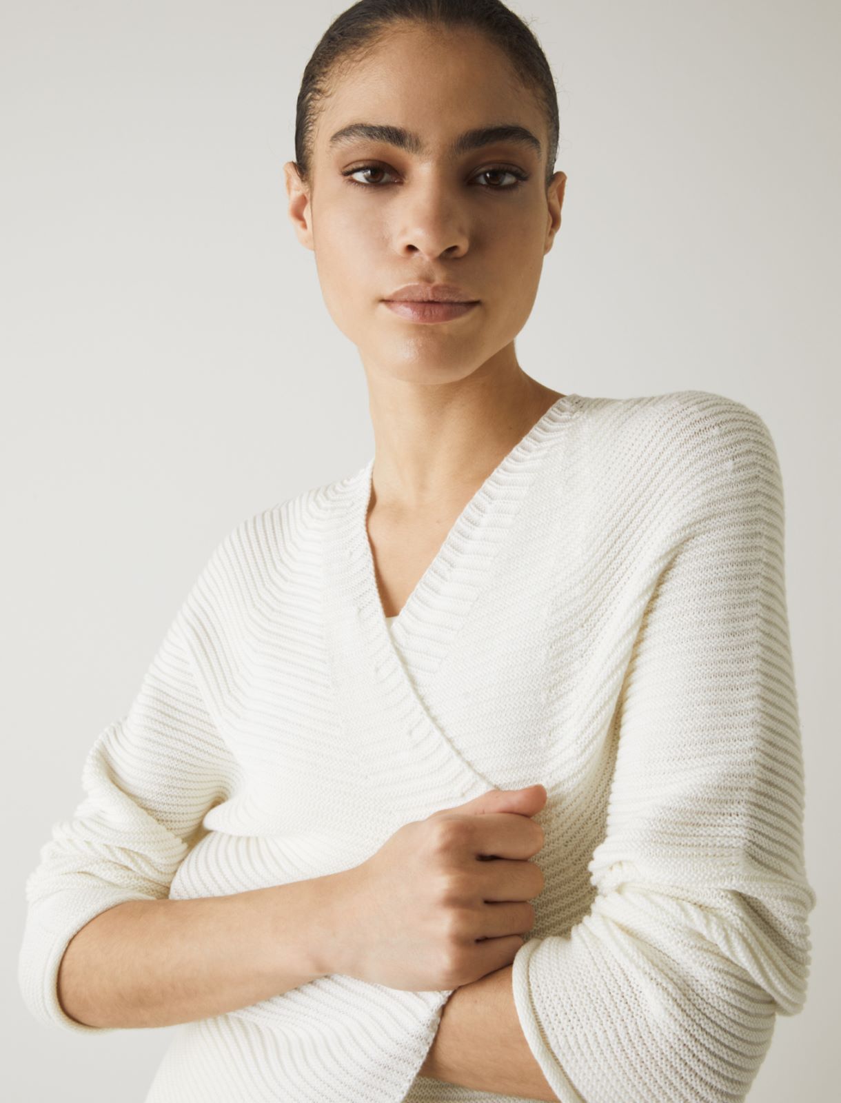 MONOCHROME Long cardigan, wool white - Marella
