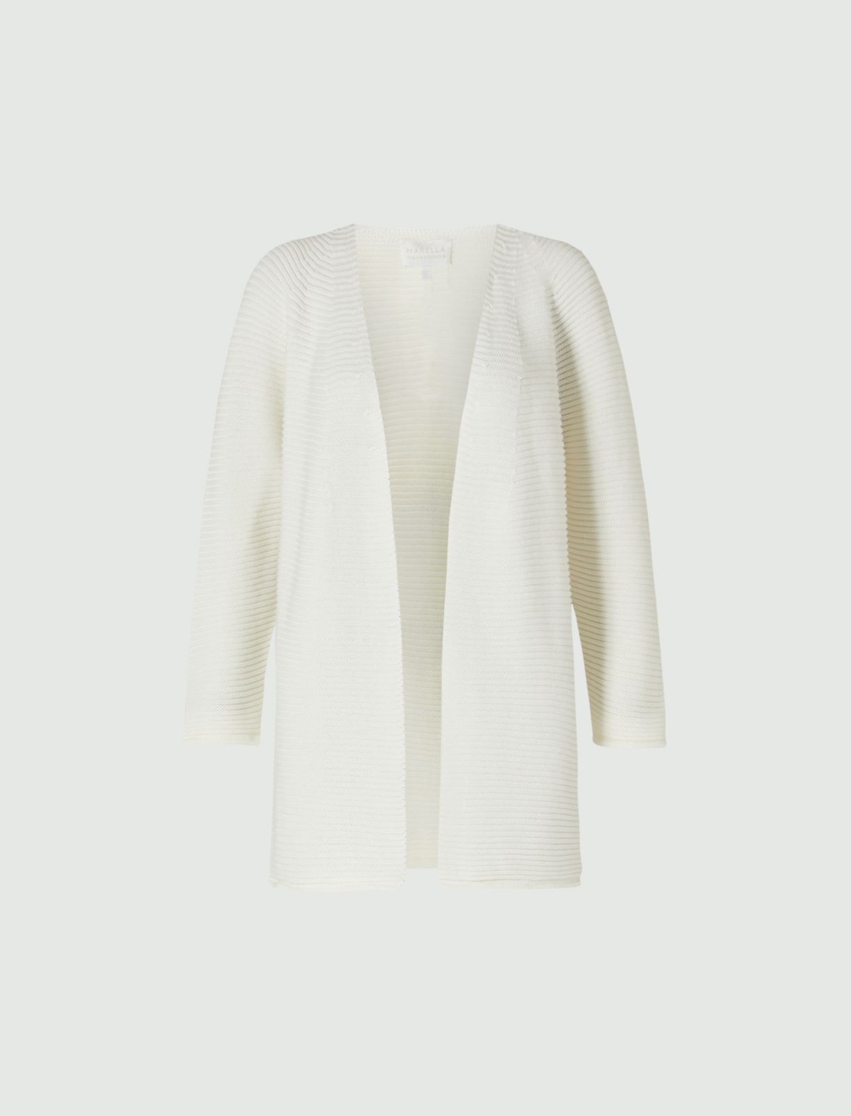 MONOCHROME Long cardigan, wool white - Marella